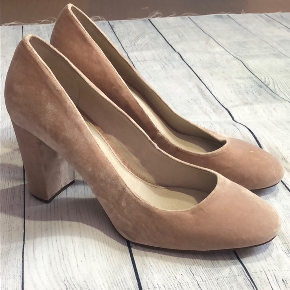 Louise et Cie Shoes - Louise et Cie Jianna Pink Stacked Velvet Heel